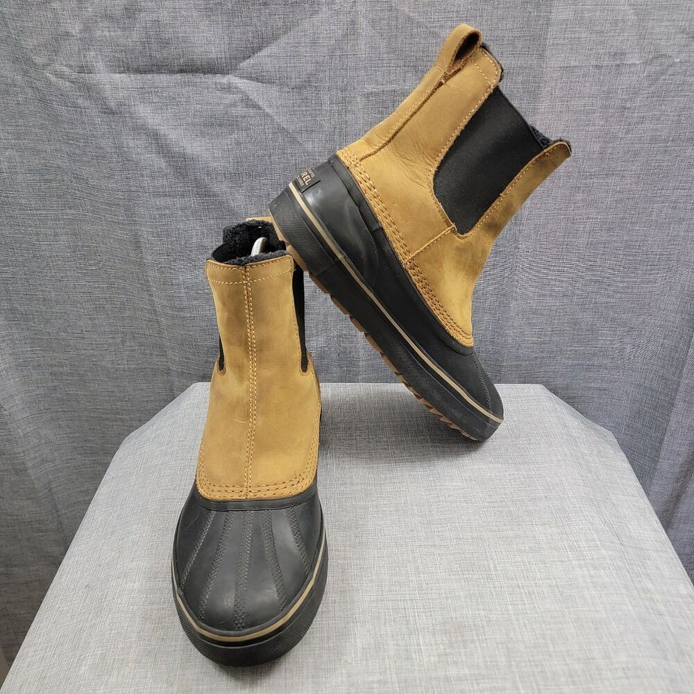 Sorel Cheyanne Metro Chelsea Waterproof Winter Boots Tan Elk Men's SZ 9.5